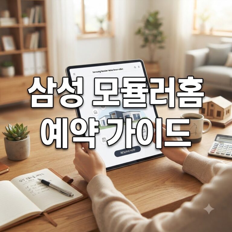 삼성 모듈러 주택 예약 비용 안내, 신청 절차 한눈에