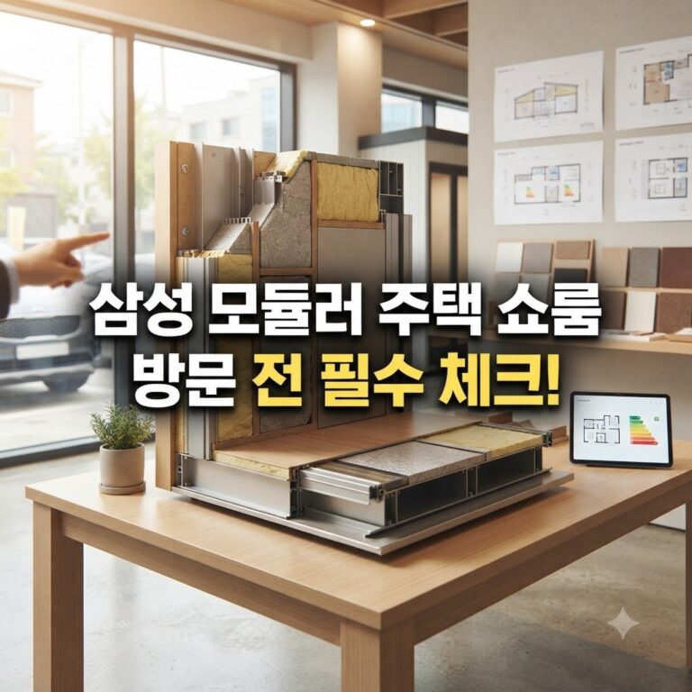 삼성 모듈러 주택 전시장 방문 전 꼭 알아야 할 점