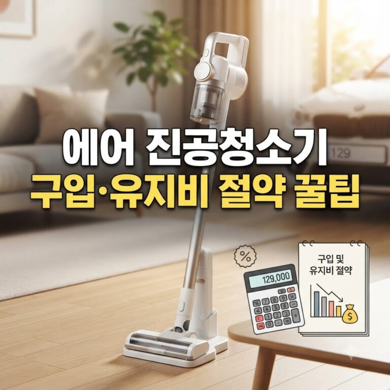 에어르 청소기 구매 비용과 유지비 절약법 이렇게 해결됩니다