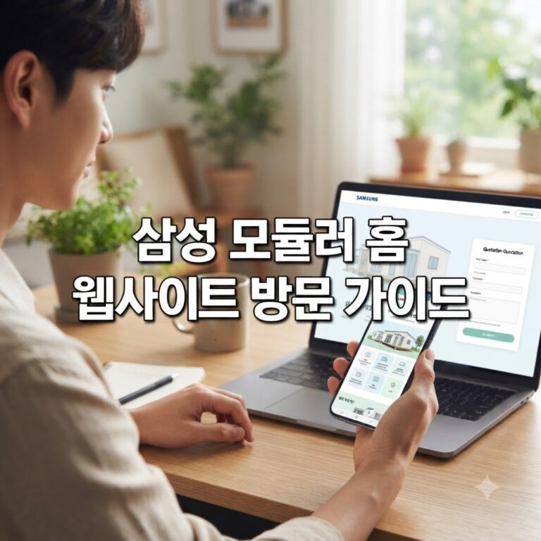 삼성 모듈러 주택 홈페이지 방문 절차 쉽게 따라하기