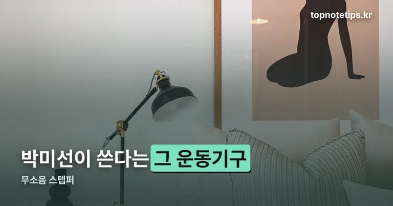 무소음 스텝퍼 — 박미선이 쓴다는 그 운동기구, 진짜 조용할까요