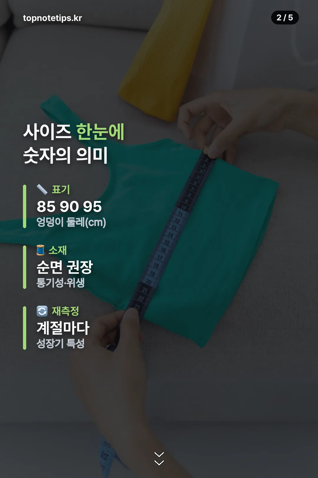 사이즈 표기의 의미