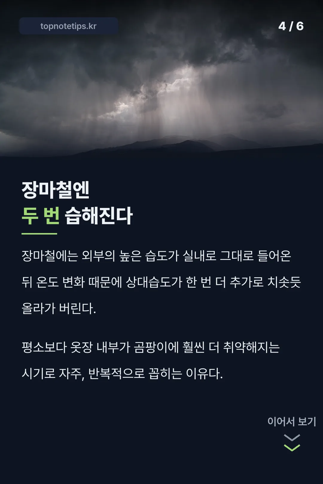 장마철 두 번 습해지는 구조