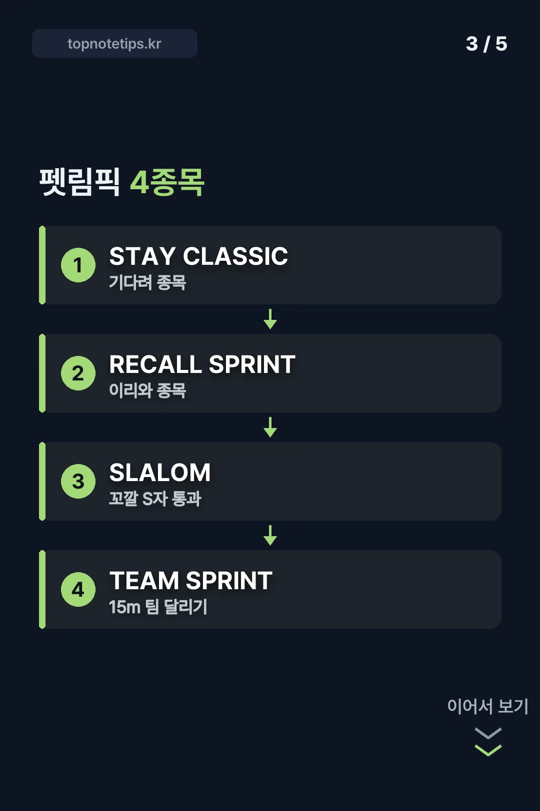 펫림픽 4종목