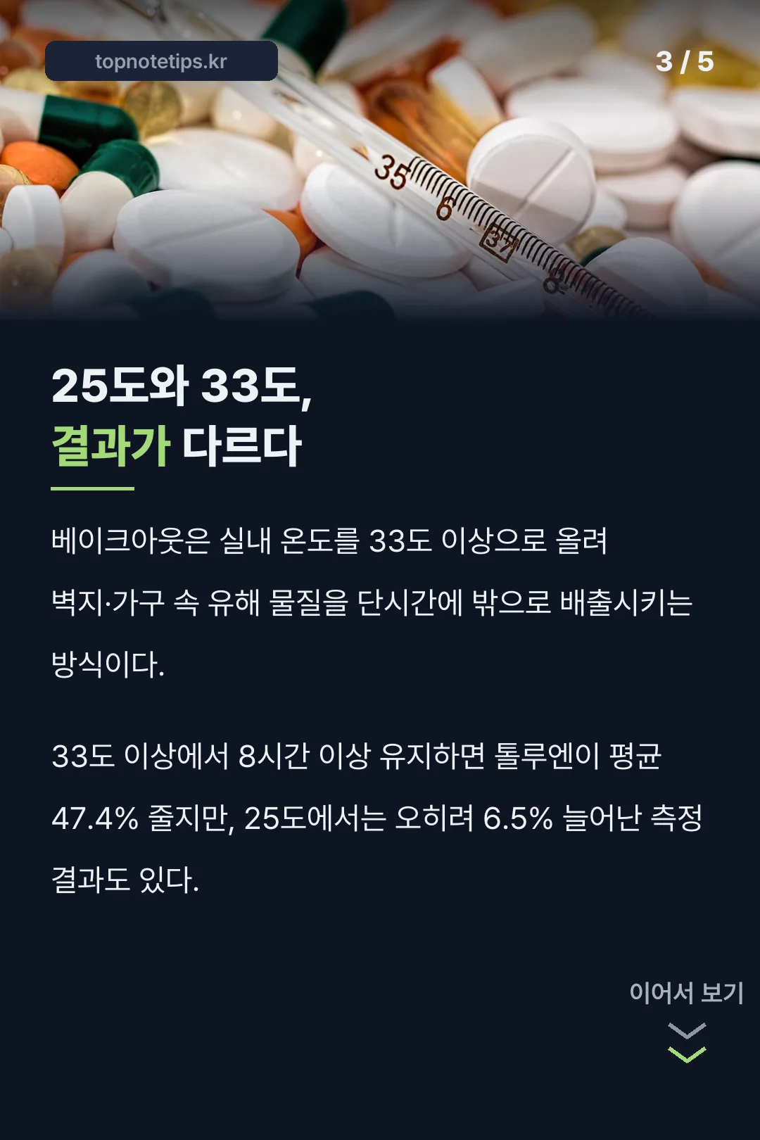 25도와 33도, 결과가 다르다